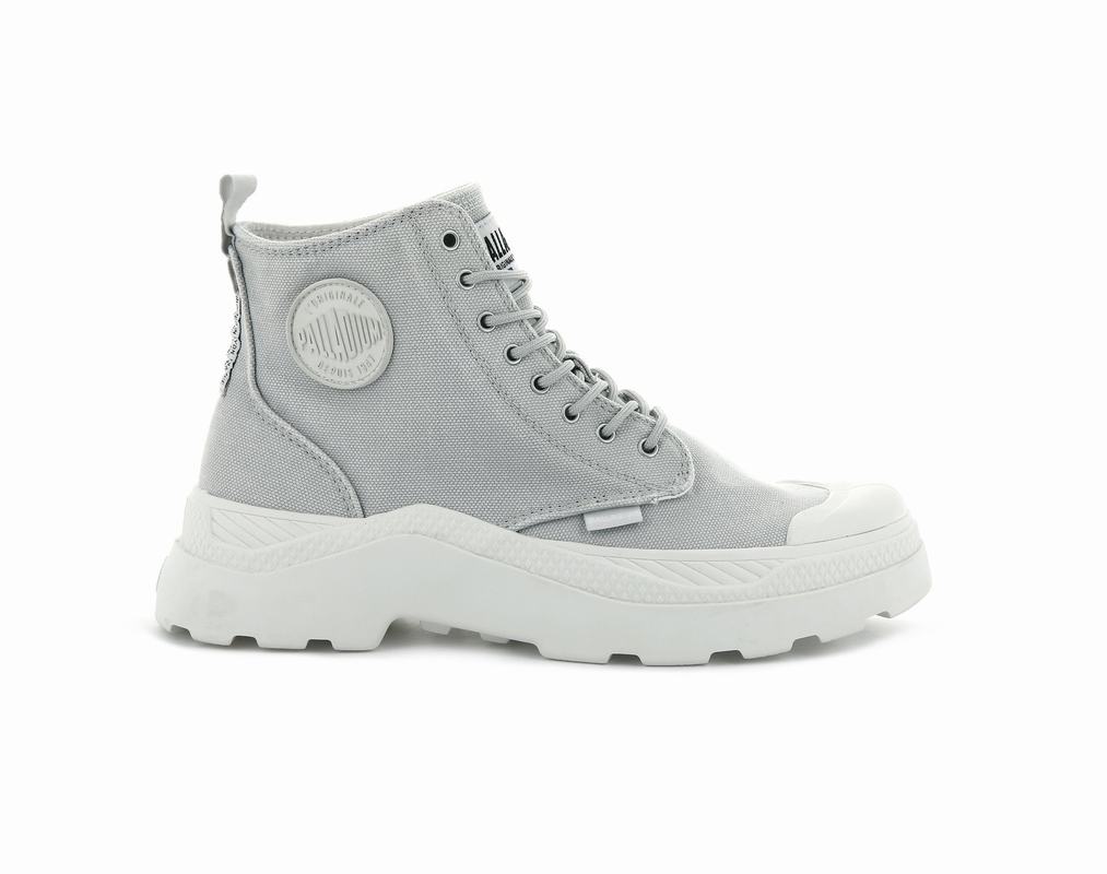 Palladium Pallakix Hi Canvas Damen Hohe Sneaker Grau ||431926-VOQ||